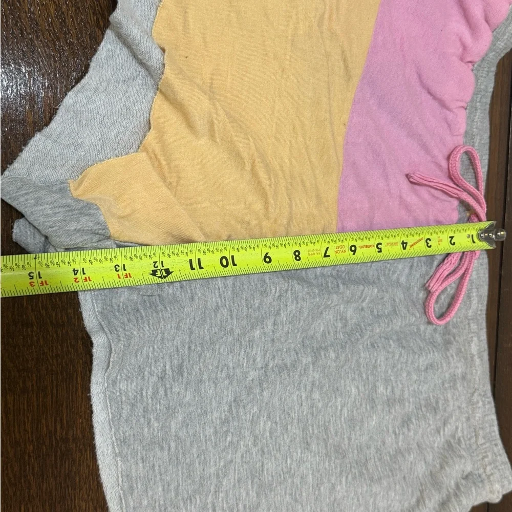 Colsie XL Loungewear Sleepwear Y2K Crop Patch Cut Off 2 Pc Shorts Top - Picture 6 of 13